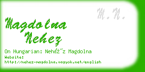 magdolna nehez business card